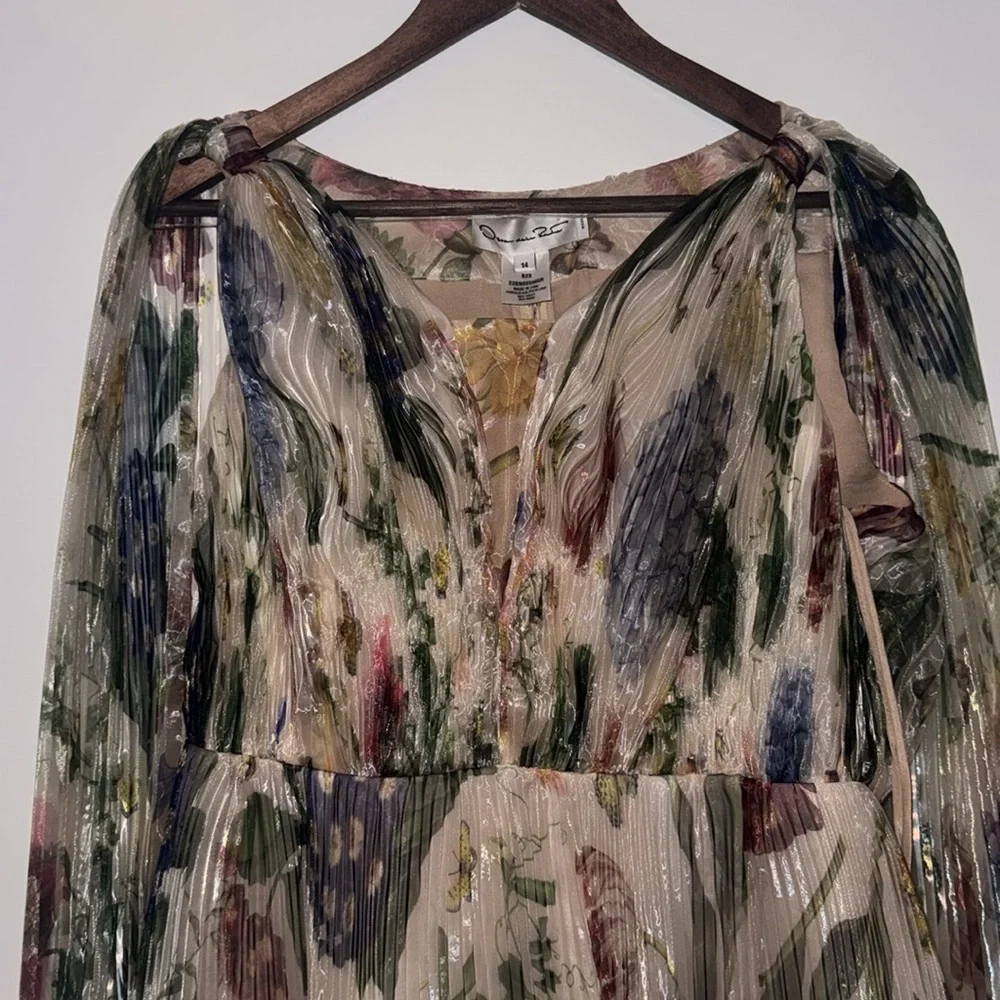 Oscar de la Renta Floral Maxi Dress - Multicolor - Picture 6 of 10